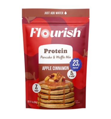 Harina para Hotcakes y Waffles con Proteína Vegana Manzana Canela. 454 gr.