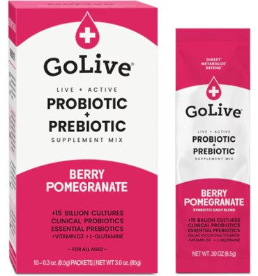 Probióticos y Prebióticos para Adultos y Niños, 15 billones 2 sabores. 30 pack.