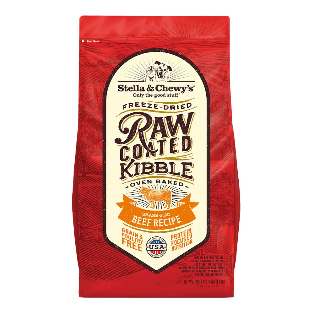 Raw Coated Kibble Grain-Free Grass-Fed Beef 1.59 kg / 3.5 lb
