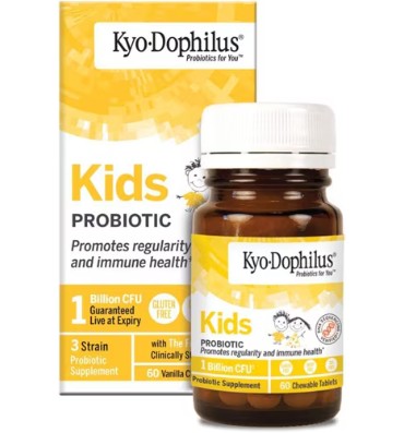 Probióticos para Niños y Bebés Dophilus sabor Vanilla, 1 billion. 60 Chew Tabs