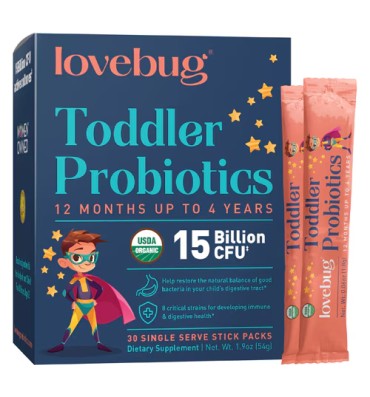 Probióticos para Niños +1, Orgánicos Toddler en polvo, 15 billion CFU. 30 pack