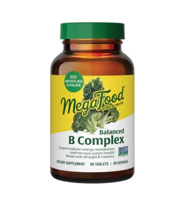 Complejo de Vitamina B balanceado y Folato Vegano. 90 Tabs
