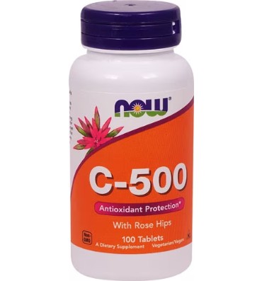 Vitamina C 500 mg. con Rose Hips. 100 tabs
