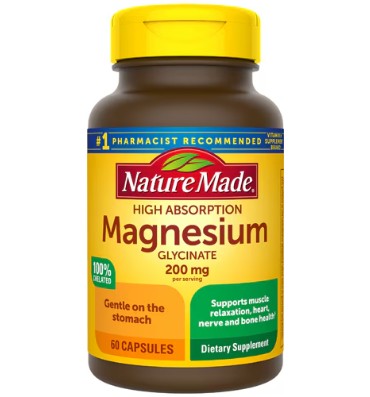 Glicinato de Magnesio 200 mg. 60 Caps