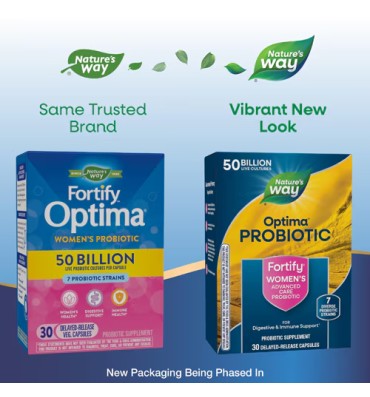 Probióticos para Mujer Fortify Optima 50 Billones. 30 caps.