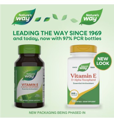 Vitamina E y D-Alpha Tocopherol 268 mg. 100 Softgels