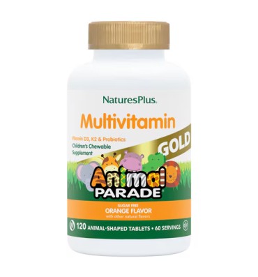 Multivitamínico y Minerales Gold, para Niños. 90 tabs masticables