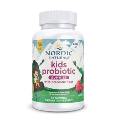 Probióticos para Niños +3, (1.5 UFC) con Fibra Prebiótica sabor berries. 60 gomitas