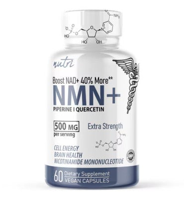 NMN (Nicotinamide Mononucleotide)+ Quercefit and Black Pepper 500 mg. 60 Vcaps