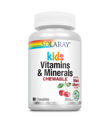 Multivitamínico y Minerales para Niños, tabletas masticables sabor Cereza. 2 opc