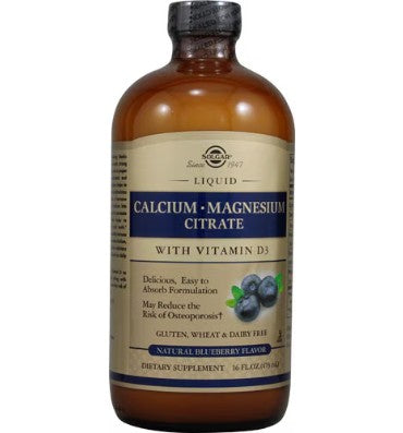 Citrato de Magnesio y Calcio líquido, con Vitamina D3, 3 sabores.454 ml.
