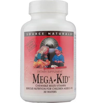 Mega Multivitamínico para Niños +2 tabletas masticables sabor Berries. 2 opc.