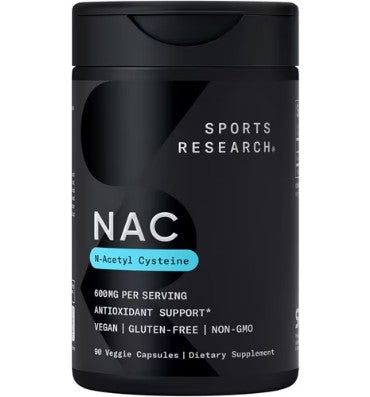 NAC N Acetyl L Cysteine 600 mg. 90 Vcaps.