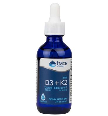 Vitamina D3 (5000 iu) + K2 (100 mcg) Iónica líquida. 59 ml.