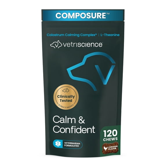 VetriScience Calm & Confident / Composure perros sabor pollo 120 masticables, empaque exacto, Walmart
