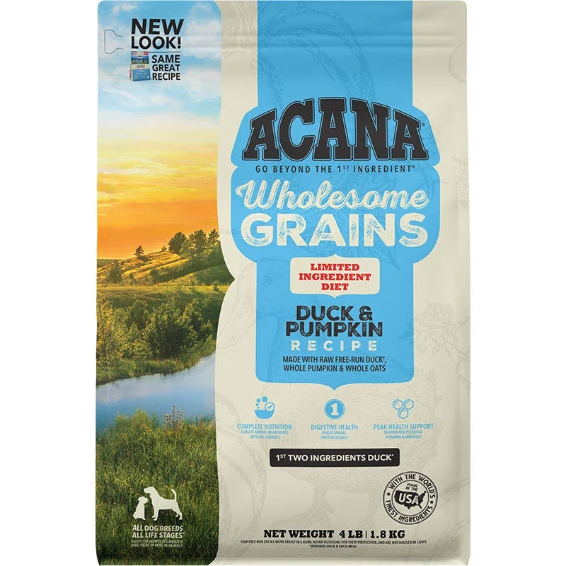 ACANA Wholesome Grains Duck & Pumpkin, bolsa 4 lb