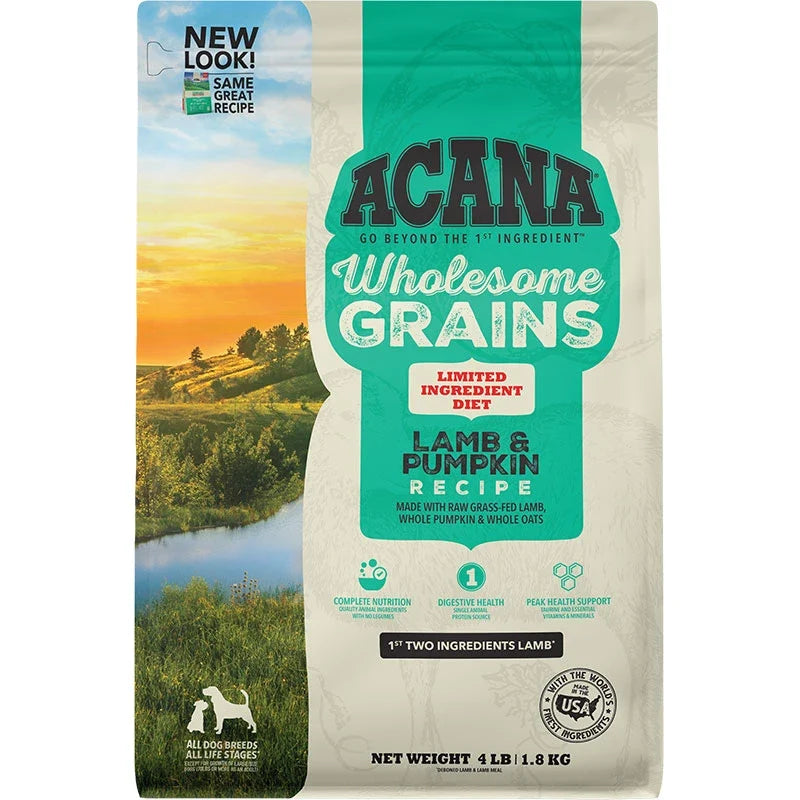 ACANA Wholesome Grains Lamb & Pumpkin, bolsa 4 lb