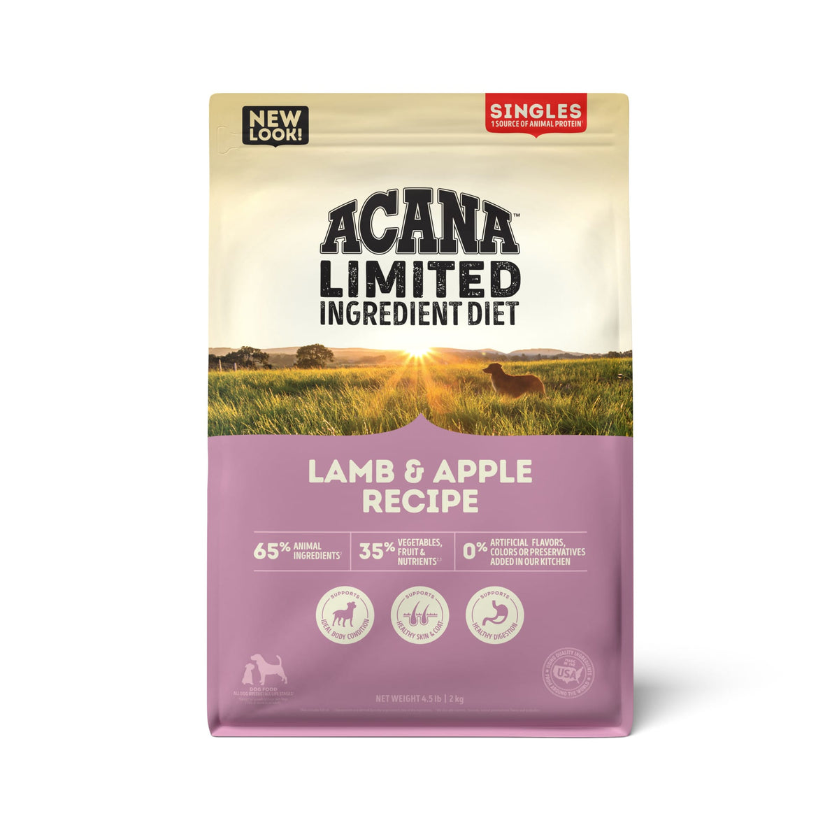 ACANA Singles lamb-apple bolsa 4.5 lb