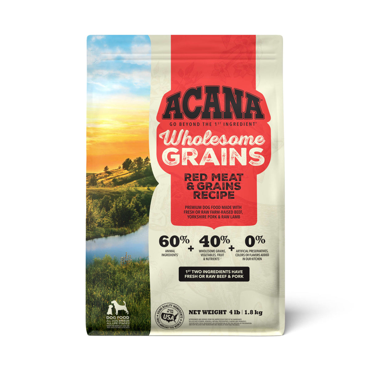 ACANA Wholesome Grains red-meat bolsa 4 lb
