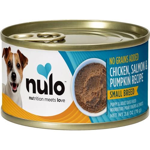 Nulo, FreeStyle Paté Small Breed Puppy Chicken & Egg, Pollo + Huevo con Camote, Calabaza y L-Carnitina, Sin Granos, Cachorros de Razas Pequeñas, 79 g × 12 latas