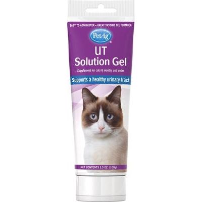 PetAg, UT Solution Gel, DL-Methionine + Cranberry + Oregon Grape Root + Vitamin C, para Gatos, 100 g.
