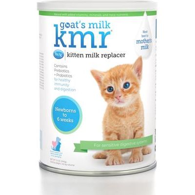 PetAg, Goat's Milk KMR Kitten Milk Replacer Powder, Prebiotics + Probiotics + Vitamins, 340 g.