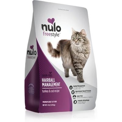 Nulo, FreeStyle Hairball Management Turkey & Cod, Pavo + Bacalao para Control de Bolas de Pelo, Gatos Adultos, 1.81 / 6.35 kg