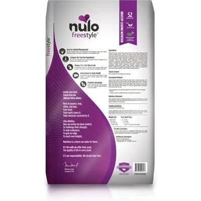 Nulo, FreeStyle Hairball Management Turkey & Cod, Pavo + Bacalao para Control de Bolas de Pelo, Gatos Adultos, 1.81 / 6.35 kg