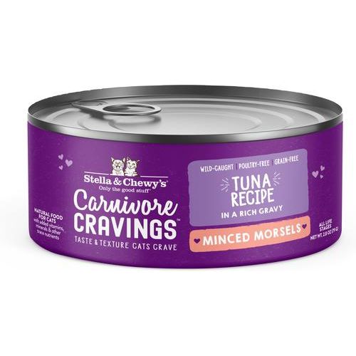 Alimento Húmedo Carnivore Cravings para Gato sabor a atún silvestre picado caja de 24 Default Title