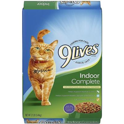 9Lives, Indoor Essentials Adult, pollo + salmón, 1.43 / 5.44 / 9.07 kg.