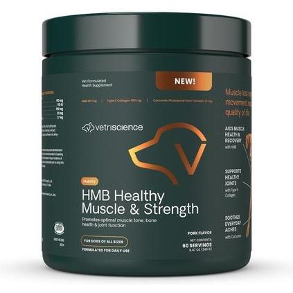 Gránulos con sabor a cerdo HMB Healthy Muscle & Strength para perros, bolsa de 8.47 oz