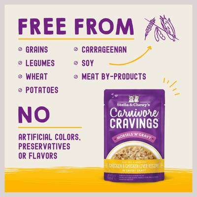 Alimento Húmedo para Gato Morsels crudo liofilizado Alimento para Gato 8 oz Pollo y salmón