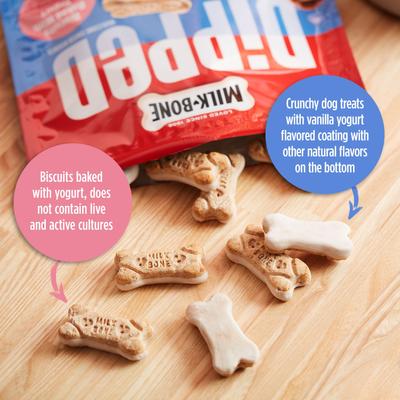 Galletas crujientes para perros bañadas en yogur de vainilla, bolsa de 12 oz, caja de 4