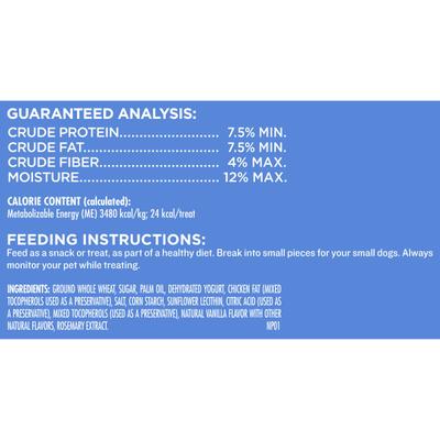 Galletas crujientes para perros bañadas en yogur de vainilla, bolsa de 12 oz, caja de 4