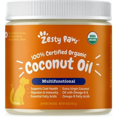 Aceite de Coco Orgánico para Piel, Pelaje y Digestión de Perros 453 g
