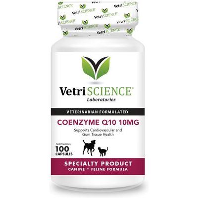 Cápsulas de coenzima Q10 de 10 mg, suplemento cardíaco para gatos y perros, 100 unidades