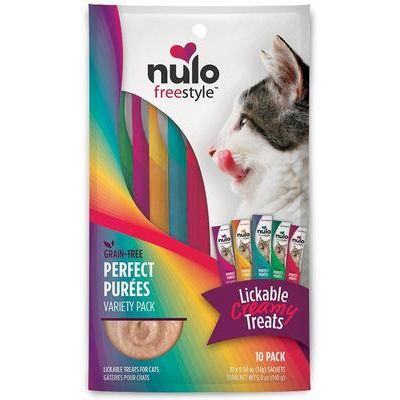 Nulo, FreeStyle Perfect Purées Tuna & Scallop, premio cremoso con prebióticos para gatos, Atún + Vieira, 14 g × 48 tubos