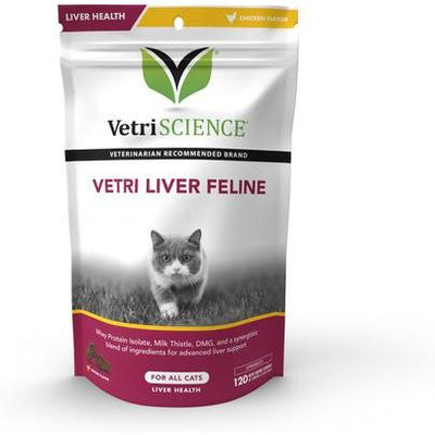 Vetri-Liver Feline Bite-Sized Cat Chews, 120 unidades