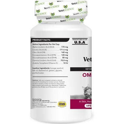 Suplemento de cápsulas blandas de Omega 3, 6 y 9 para gatos y perros, 90 unidades