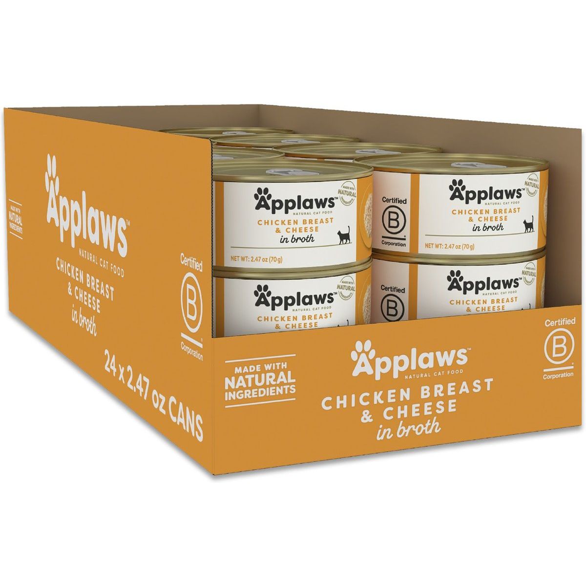 Alimento Húmedo, Pechuga de Pollo with Cheese Cat Food. 70 g, caja de 24. - Applaws