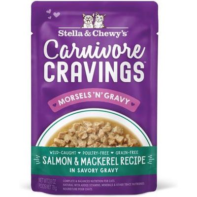 Alimento Húmedo Carnivore Cravings Morsels N Gravy para Gato sabor Salmón y Macarela 12 pack Default Title