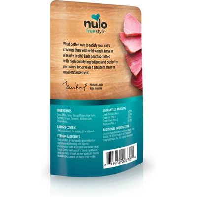 Nulo, Chunky Broth Tuna, Atún en Caldo para Hidratación y Topper, Gatos, 80 g × 24 bolsas