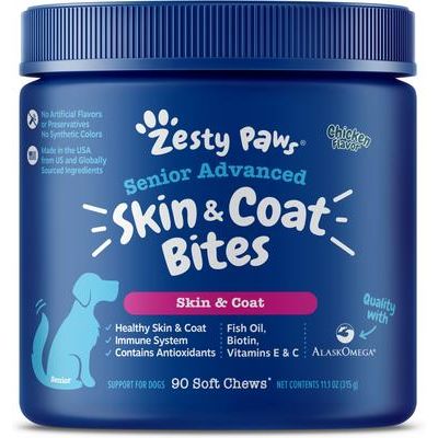Senior Advanced Skin & Coat para Piel y Pelaje de Perros sabor Pollo 90 chews