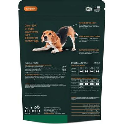 GlycoFlex 2 - Masticables para la salud de las caderas y articulaciones con sabor a pollo, con glucosamina y suplemento de mejillón de labios verdes para perros, 120 unidades