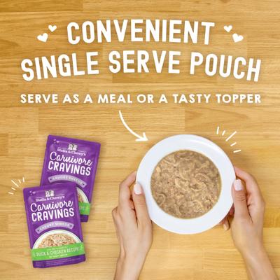 Alimento Húmedo Carnivore Cravings Savory Shreds para Gato sabor Pato y Pollo 24 pack