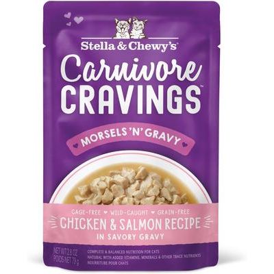 Alimento Húmedo Carnivore Cravings Morsels N Gravy para Gato sabor Pollo y Salmón 12 pack Default Title
