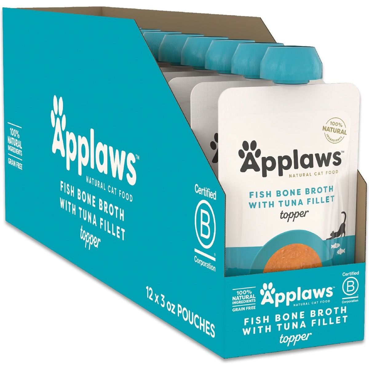 Bone Broth Topper, Pescado Bone Broth with Filete de Atún. 85 g, caja de 12. - Applaws