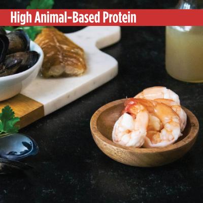 Nulo, FreeStyle Signature Stews Mackerel, Shrimp & Mussels, Caballa + Camarones + Mejillones en Caldo, Gatos y Gatitos, 80 g × 24 bandejas