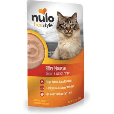 Nulo, FreeStyle Silky Mousse Beef & Sardine, mousse húmedo sin granos para gatos, Res + Sardina, 79 g × 24 bolsas