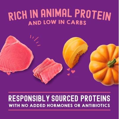 Alimento Húmedo Carnivore Cravings Savory Shreds para Gato sabor Atún y Calabaza 24 pack